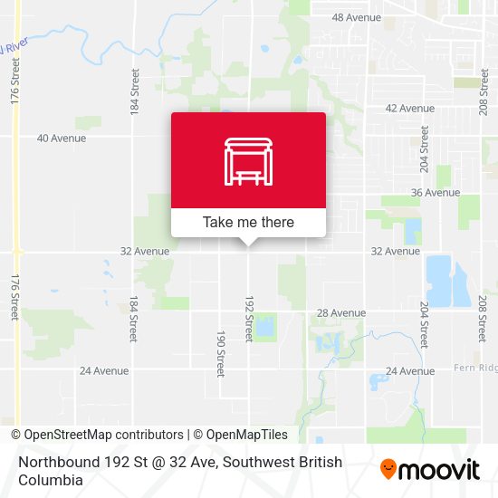 Northbound 192 St @ 32 Ave map