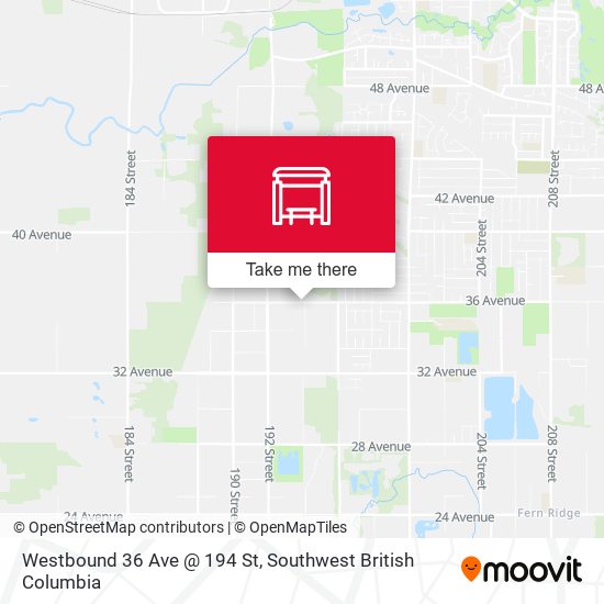 Westbound 36 Ave @ 194 St map