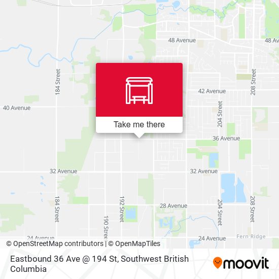 Eastbound 36 Ave @ 194 St map