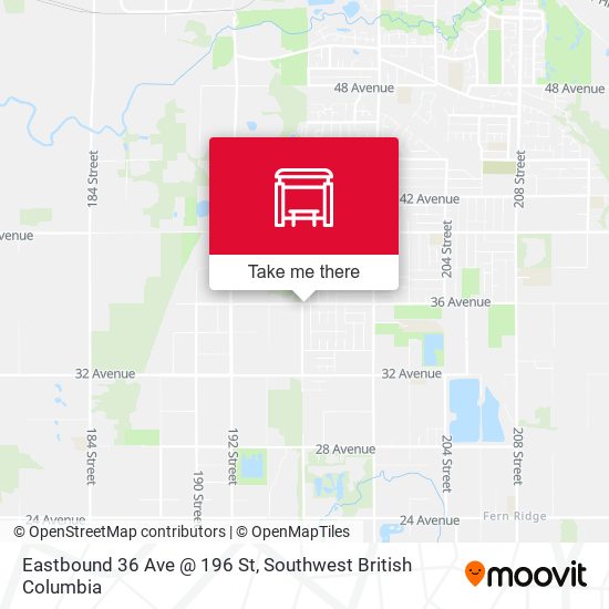 Eastbound 36 Ave @ 196 St map