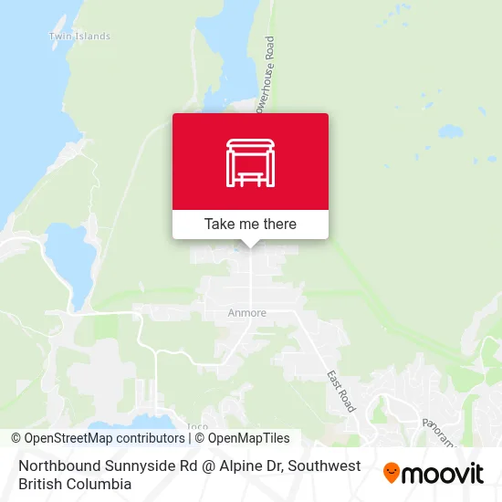 Northbound Sunnyside Rd @ Alpine Dr map