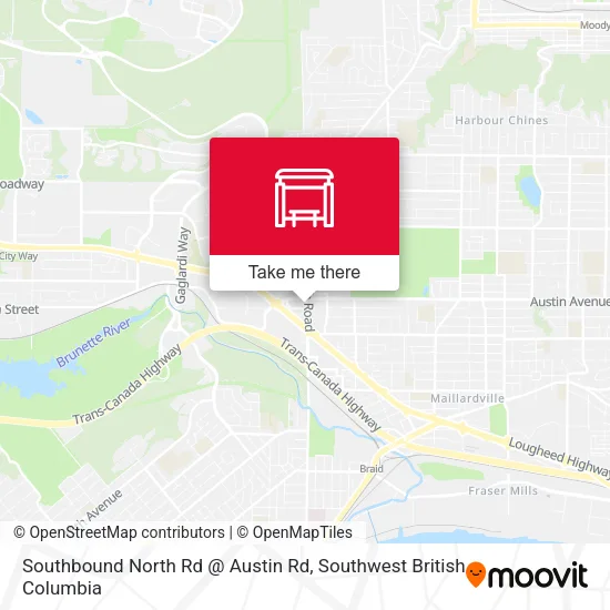 Southbound North Rd @ Austin Rd map