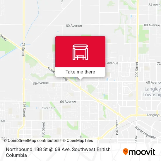 Northbound 188 St @ 68 Ave map