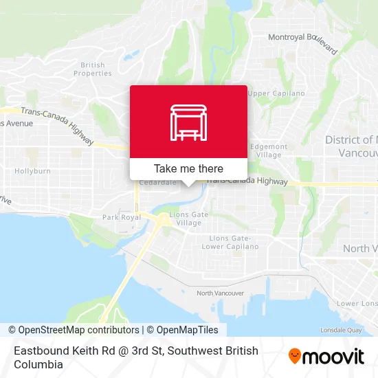 Eastbound Keith Rd @ 3rd St map