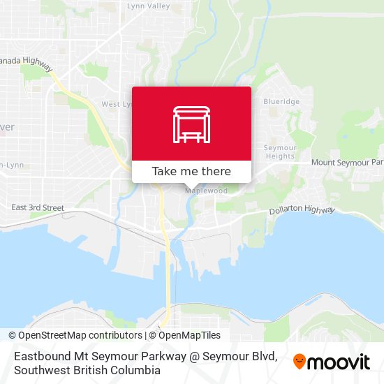 Eastbound Mt Seymour Parkway @ Seymour Blvd plan