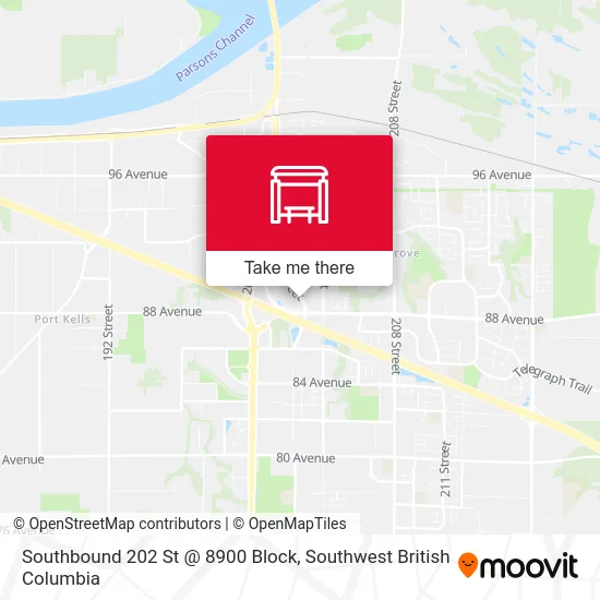 Southbound 202 St @ 8900 Block map