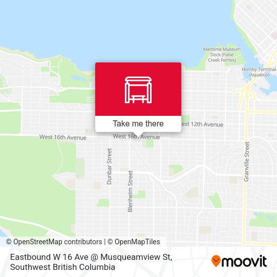 Eastbound W 16 Ave @ Trutch St map