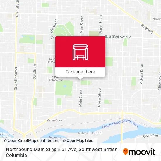 Northbound Main St @ E 51 Ave plan