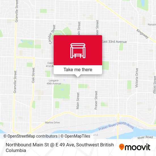 Northbound Main St @ E 49 Ave map