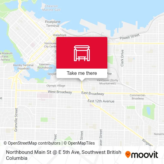 Northbound Main St @ E 5th Ave map