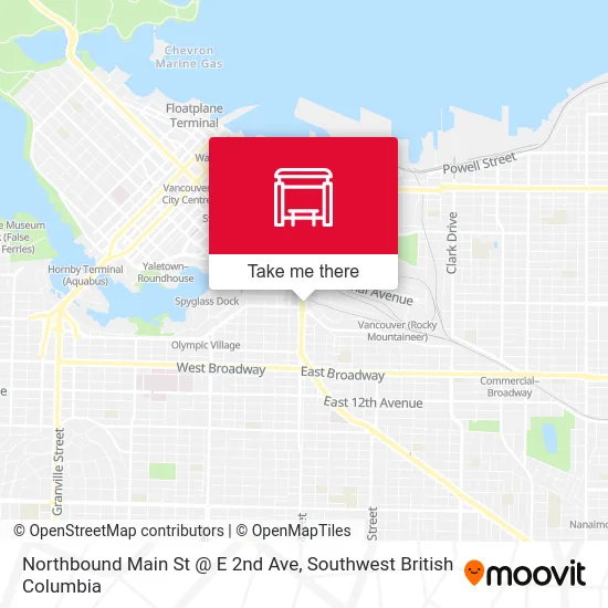 Northbound Main St @ E 2nd Ave map