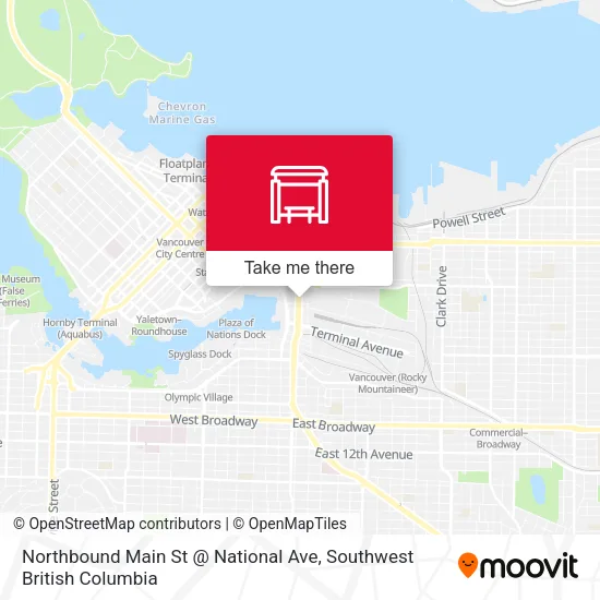 Northbound Main St @ National Ave map