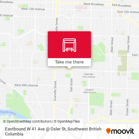 Eastbound W 41 Ave @ Osler St map