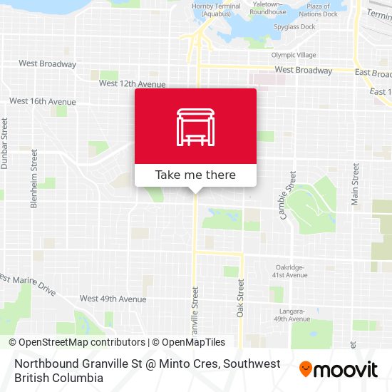 Northbound Granville St @ Minto Cres map