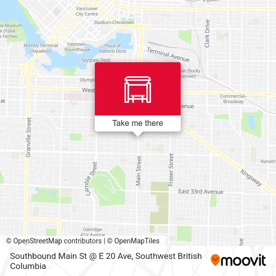 Southbound Main St @ E 20 Ave map