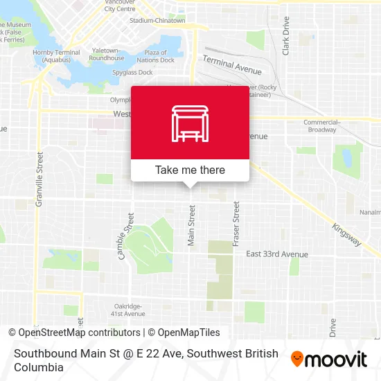 Southbound Main St @ E 22 Ave map