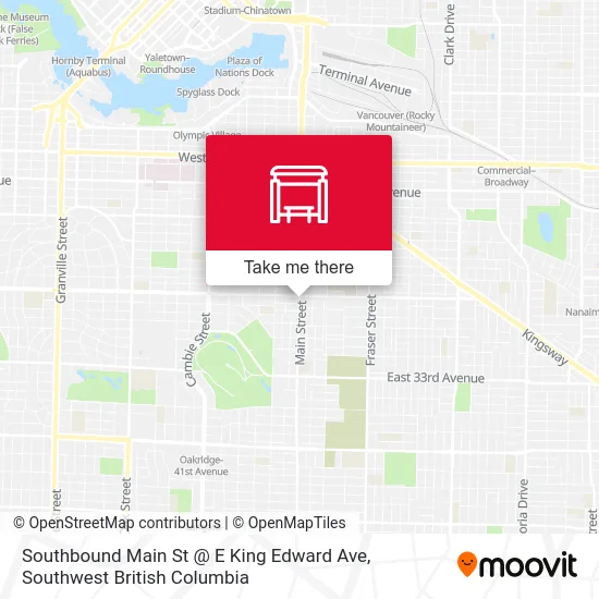 Southbound Main St @ E King Edward Ave map