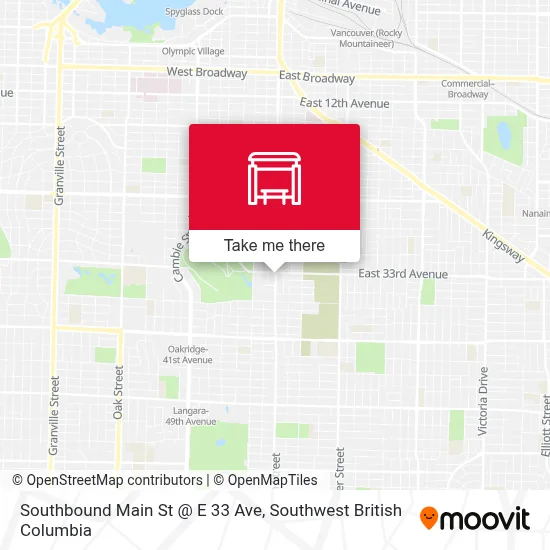 Southbound Main St @ E 33 Ave map