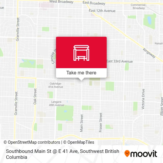 Southbound Main St @ E 41 Ave map
