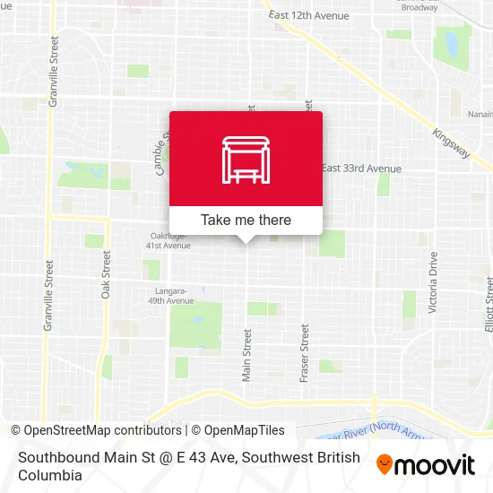 Southbound Main St @ E 43 Ave map