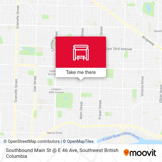 Southbound Main St @ E 46 Ave map