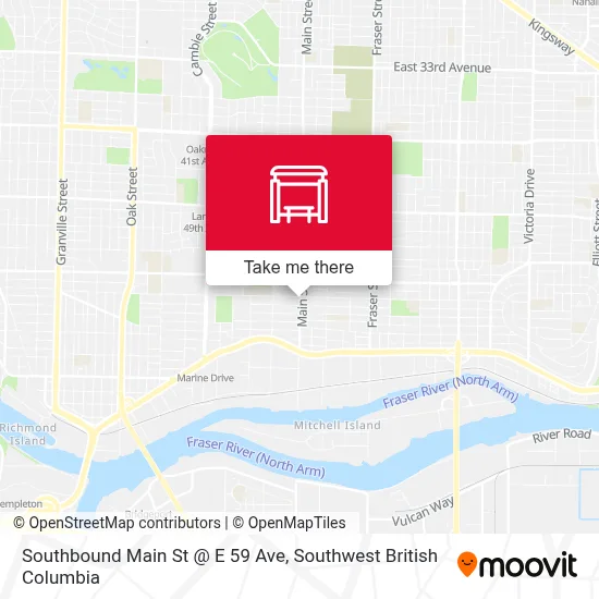 Southbound Main St @ E 59 Ave map