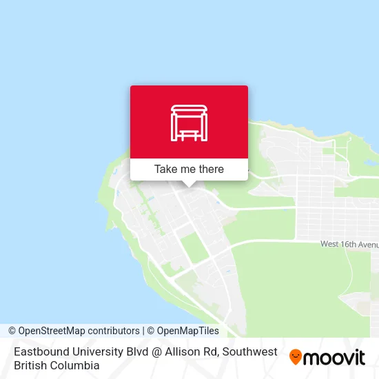 Eastbound University Blvd @ Allison Rd map