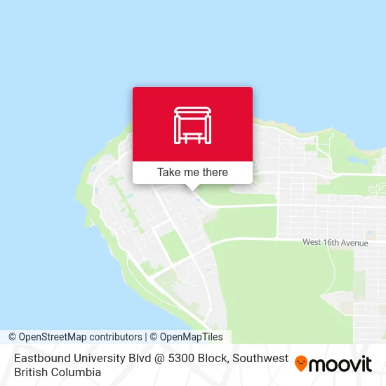 Eastbound University Blvd @ 5300 Block map