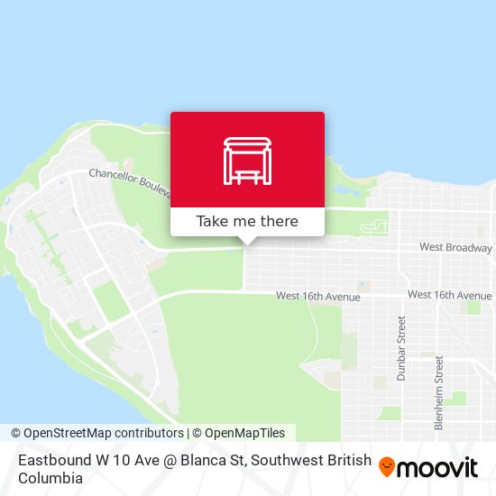 Eastbound W 10 Ave @ Blanca St map