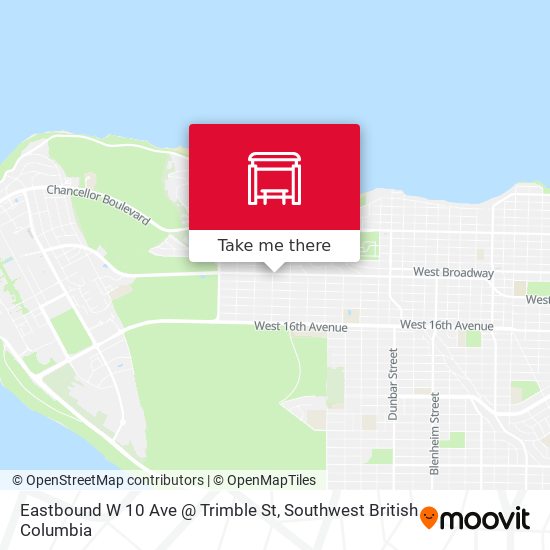 Eastbound W 10 Ave @ Trimble St map