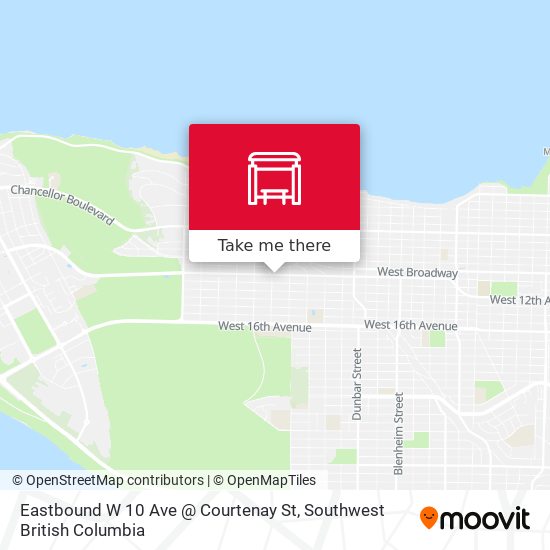 Eastbound W 10 Ave @ Courtenay St map