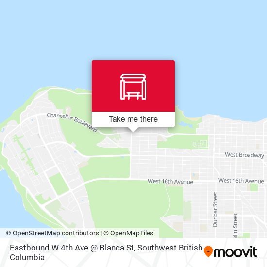 Eastbound W 4th Ave @ Blanca St map