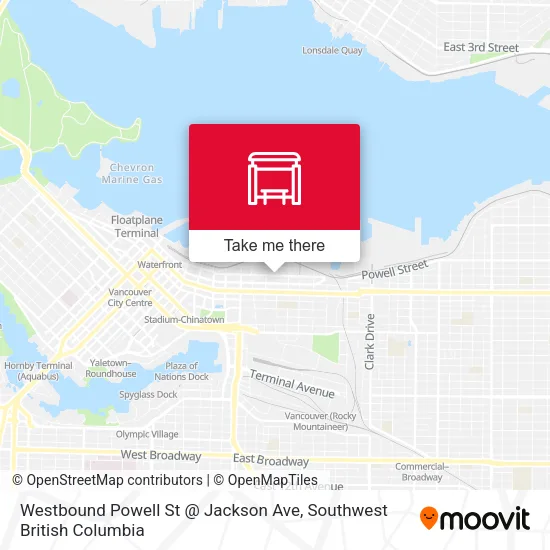 Westbound Powell St @ Jackson Ave map