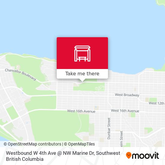 Westbound W 4th Ave @ NW Marine Dr map