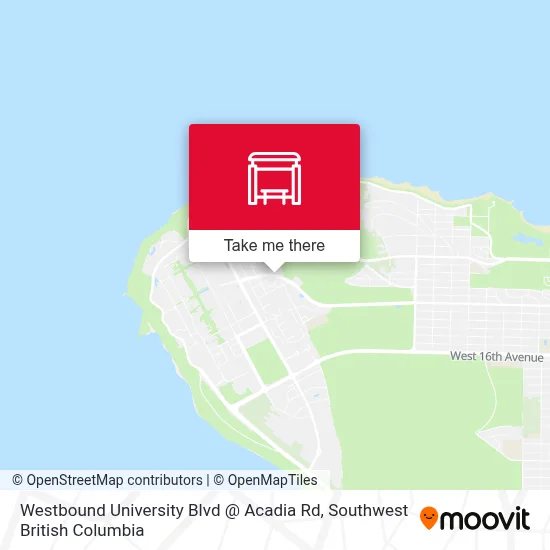 Westbound University Blvd @ Acadia Rd map