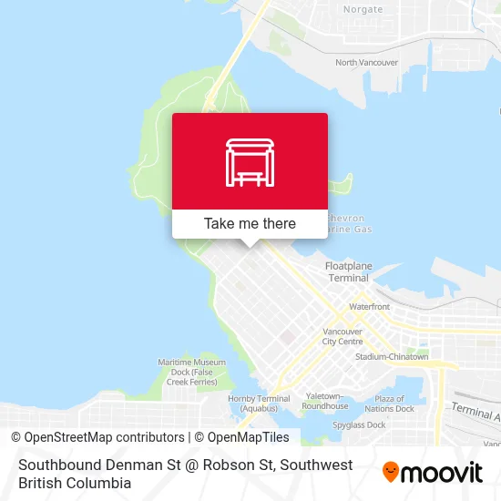 Southbound Denman St @ Robson St map