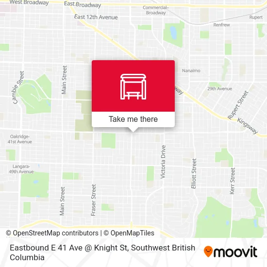 Eastbound E 41 Ave @ Knight St plan