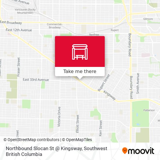 Northbound Slocan St @ Kingsway plan