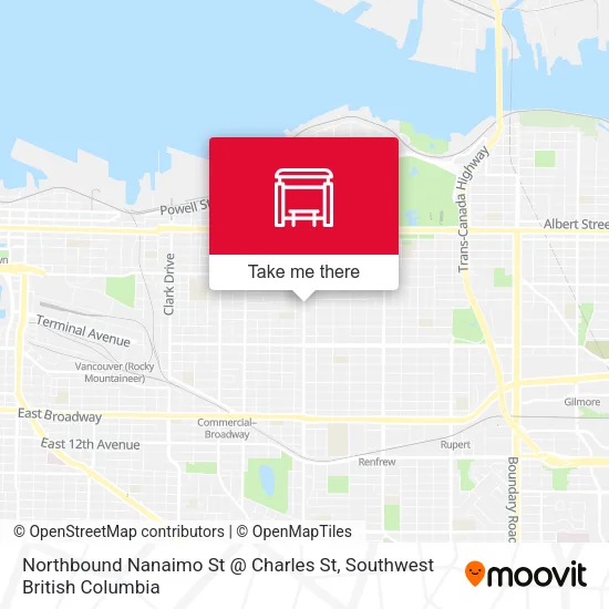 Northbound Nanaimo St @ Charles St plan