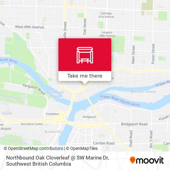 Northbound Oak Cloverleaf @ SW Marine Dr map
