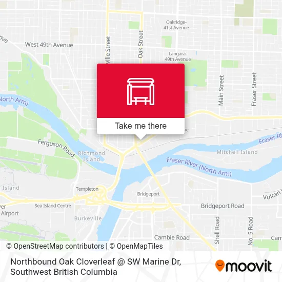 Northbound Oak Cloverleaf @ SW Marine Dr map