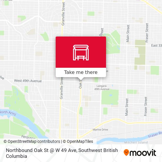 Northbound Oak St @ W 49 Ave map