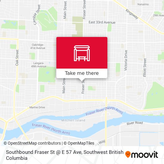 Southbound Fraser St @ E 57 Ave map