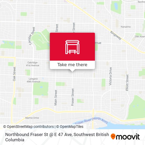Northbound Fraser St @ E 47 Ave map