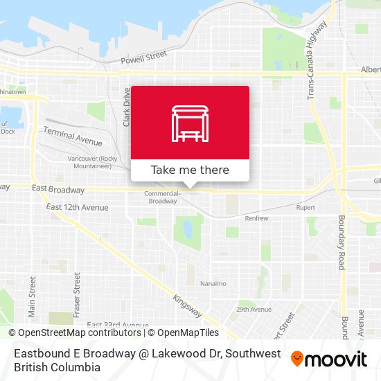 Eastbound E Broadway @ Lakewood Dr plan