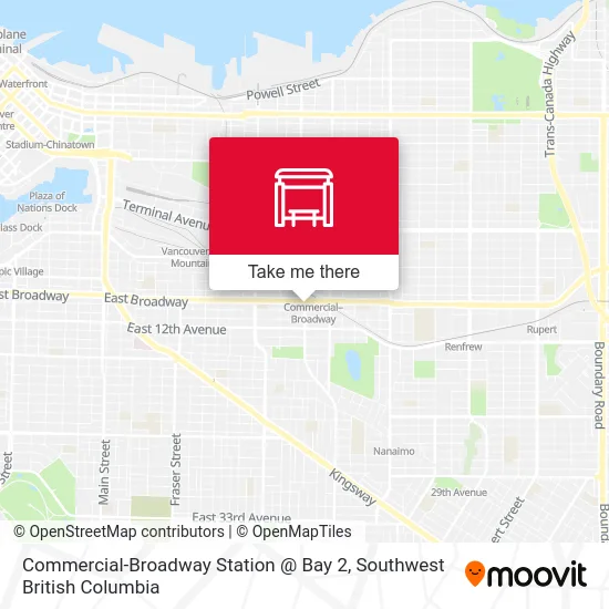 Commercial-Broadway Station @ Bay 2 map