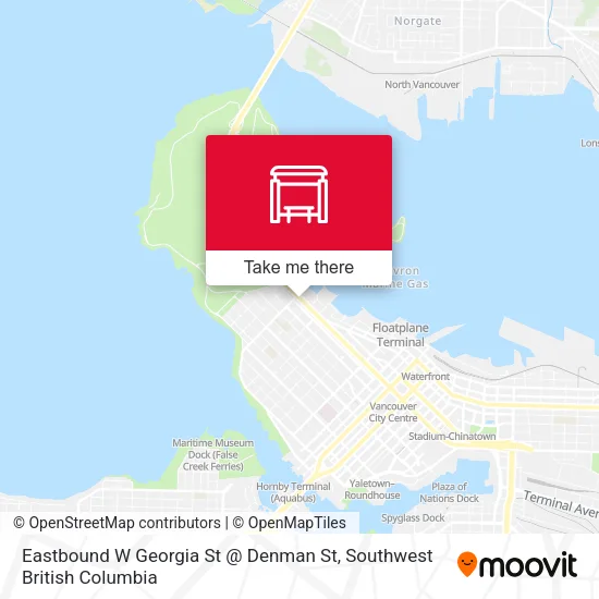 Eastbound W Georgia St @ Denman St plan
