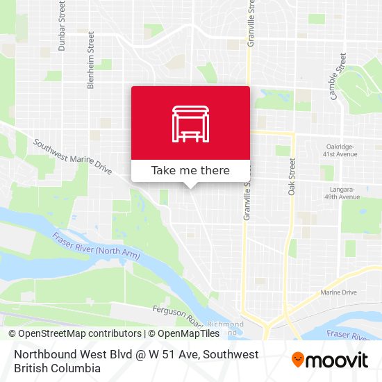 Northbound West Blvd @ W 51 Ave map