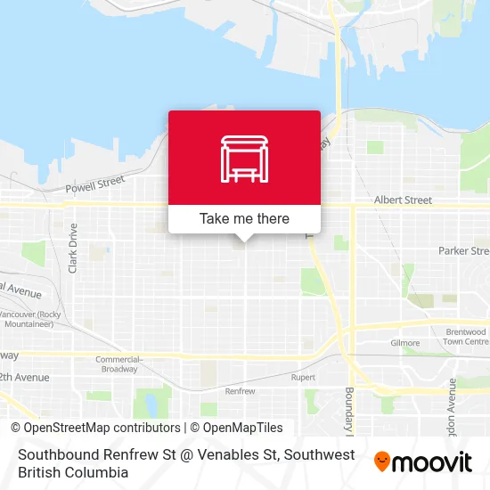 Southbound Renfrew St @ Venables St map