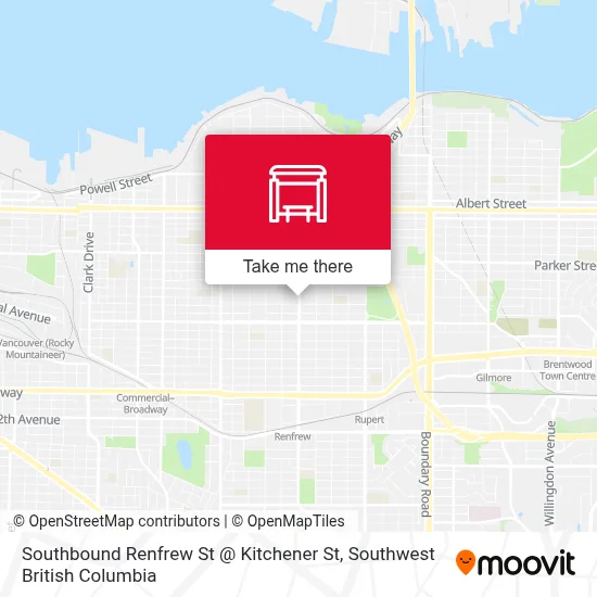 Southbound Renfrew St @ Kitchener St map